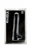 Чёрный фаллоимитатор Realistic Cock 15 With Scrotum - 38 см.